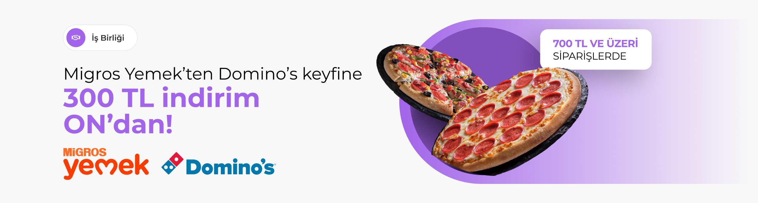 Migros Yemek Domino's Kampanyası