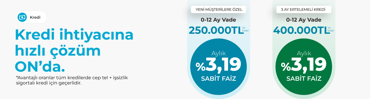 ON Dijital İhtiyaç Kredisi